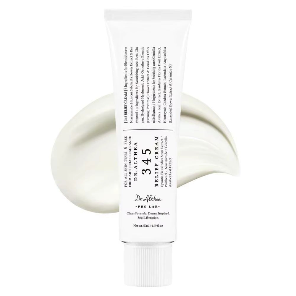 345 Relief Cream Korean Dr.Althea Antioxidant Relief Cream Soothing Hydrating Repair Clean Acne for Oily Skin Care